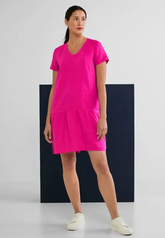 143471- Hot Pink Linen Dress - Street One