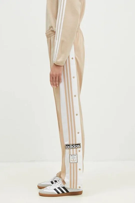 adidas Originals trousers Adicolor women's beige color IY2130