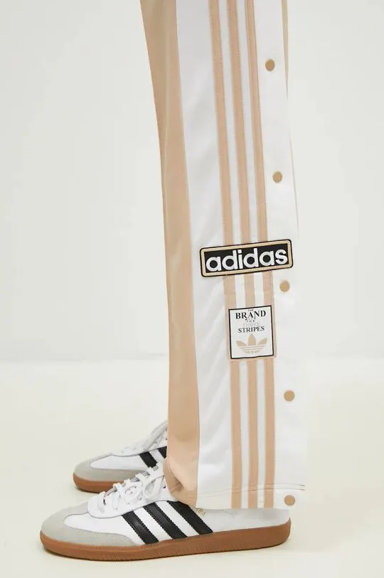 adidas Originals trousers Adicolor women's beige color IY2130