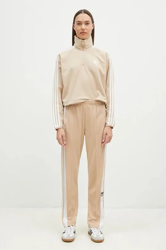 adidas Originals trousers Adicolor women's beige color IY2130