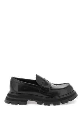 Alexander Mcqueen brushed leather wander loafers