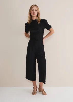 Audrea Black Wide Leg Culottes