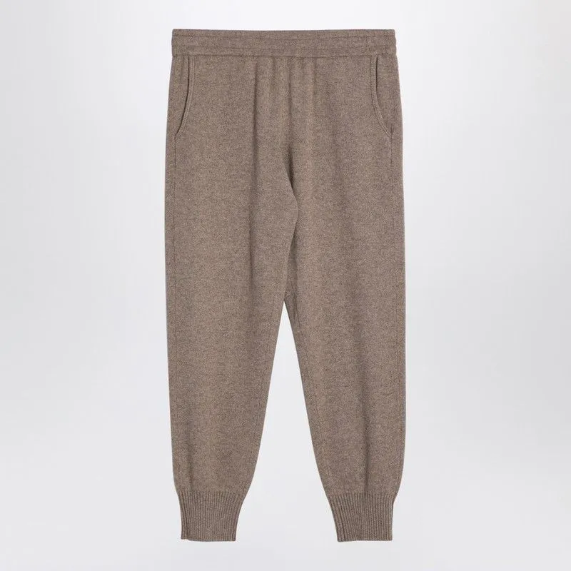 BEIGE CASHMERE JOGGING TROUSERS