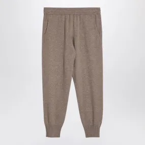 BEIGE CASHMERE JOGGING TROUSERS