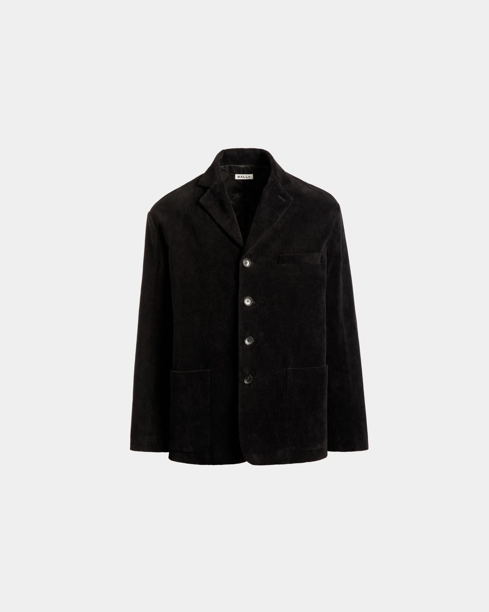 Blazer In Black Cotton Corduroy 