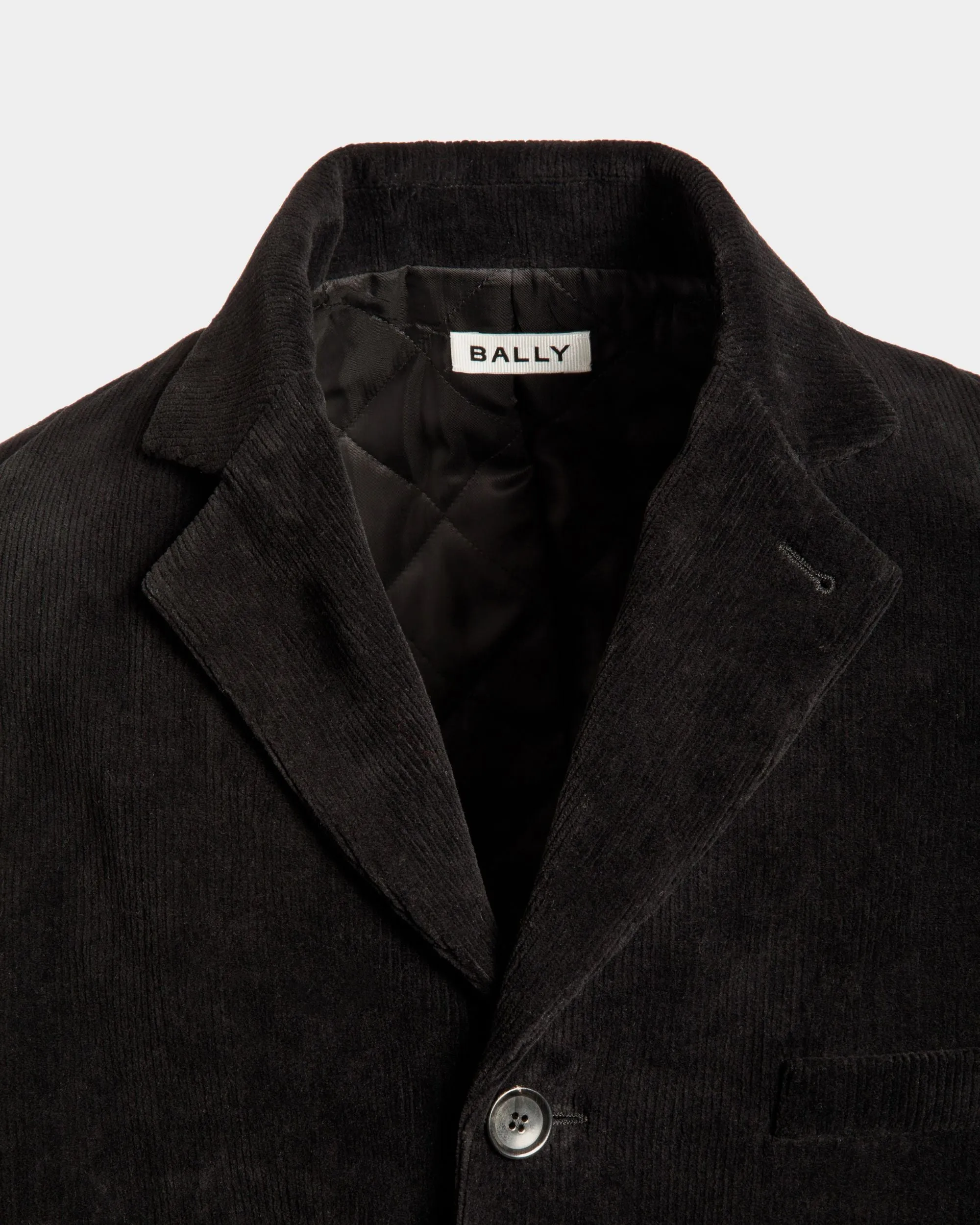 Blazer In Black Cotton Corduroy 