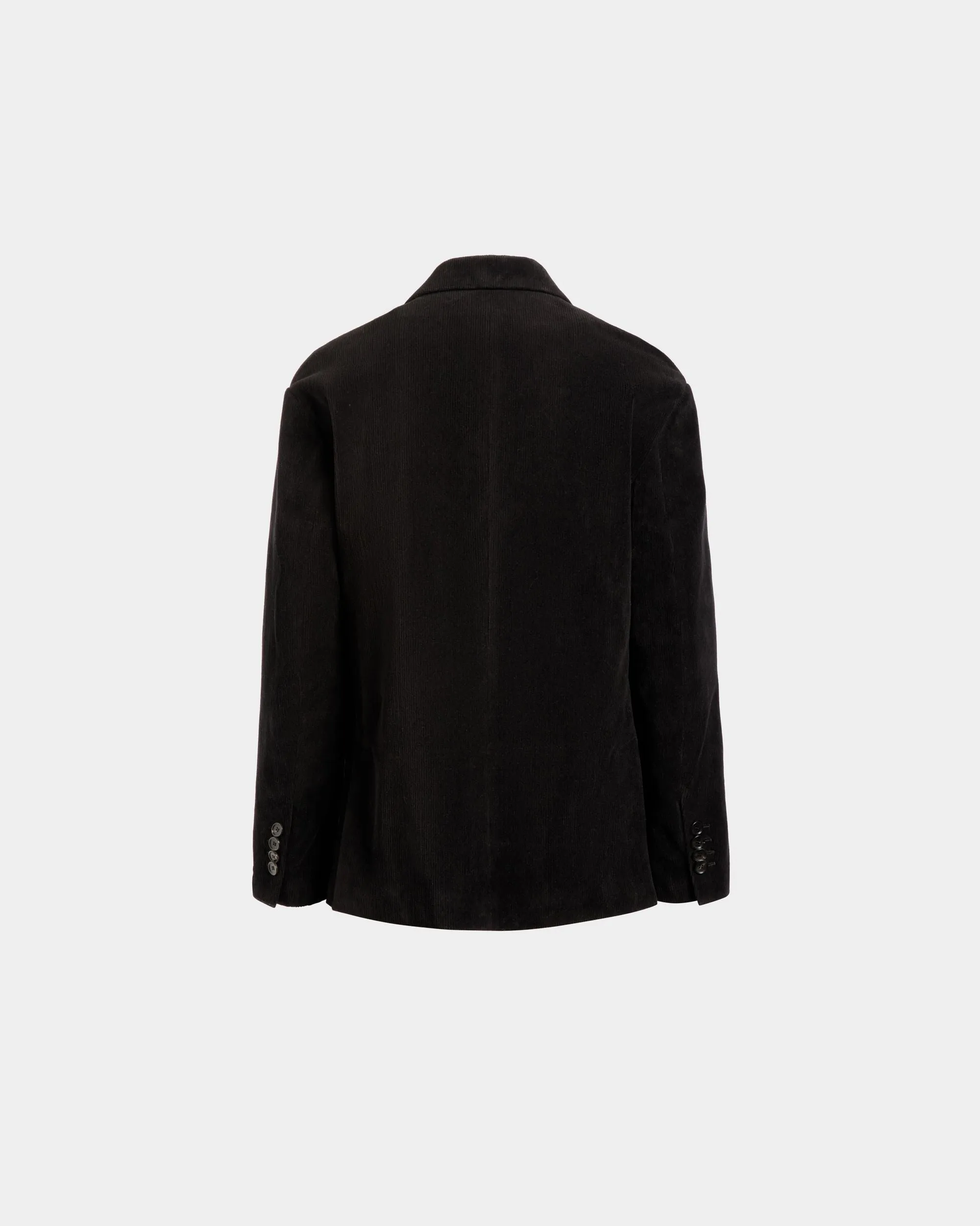 Blazer In Black Cotton Corduroy 