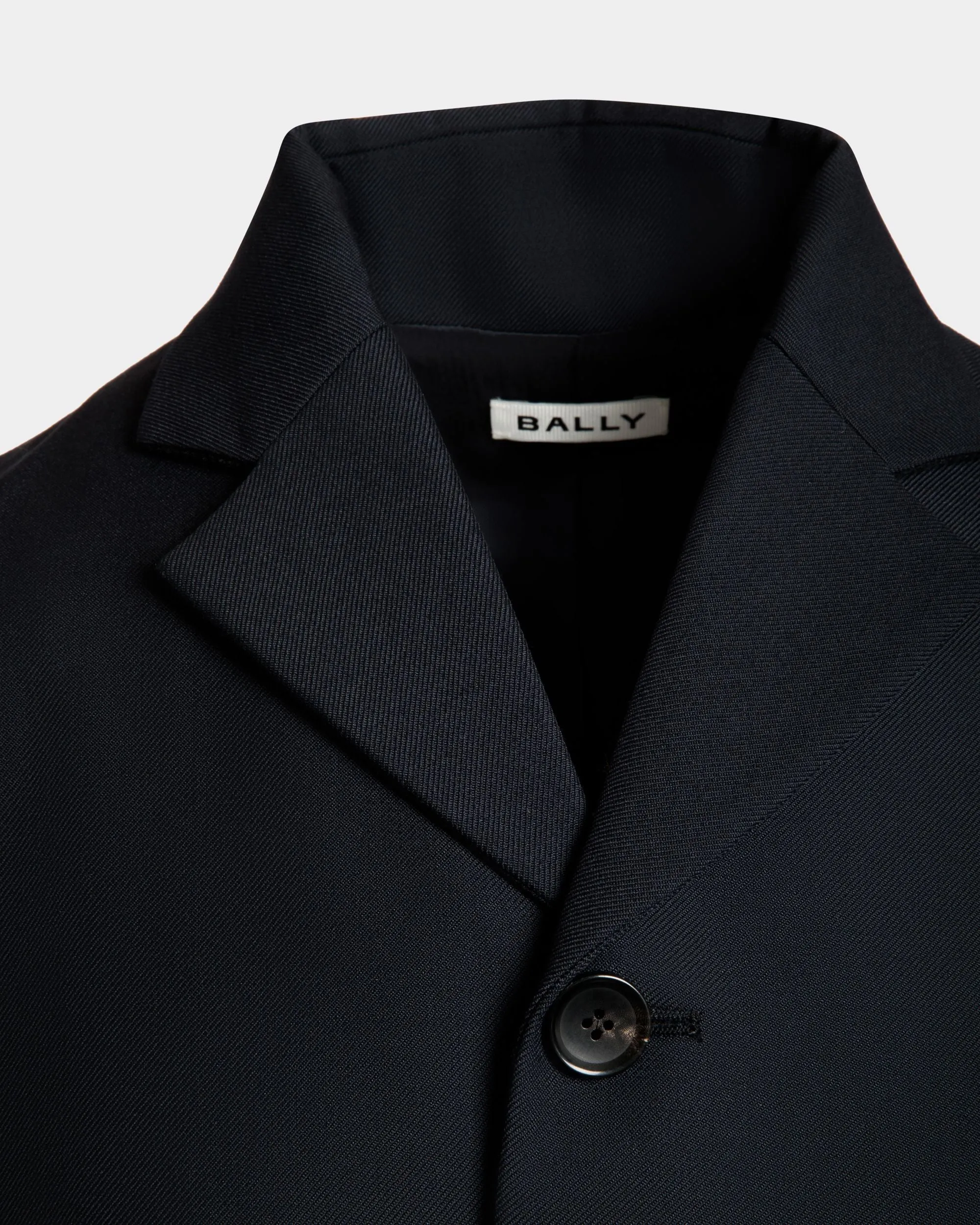 Blazer In Navy Blue Wool Blend 