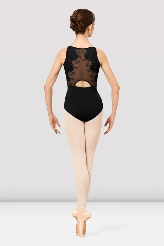 Bloch Ladies Erinn Mesh Spliced Baroque Embroidered Leotard - L2347