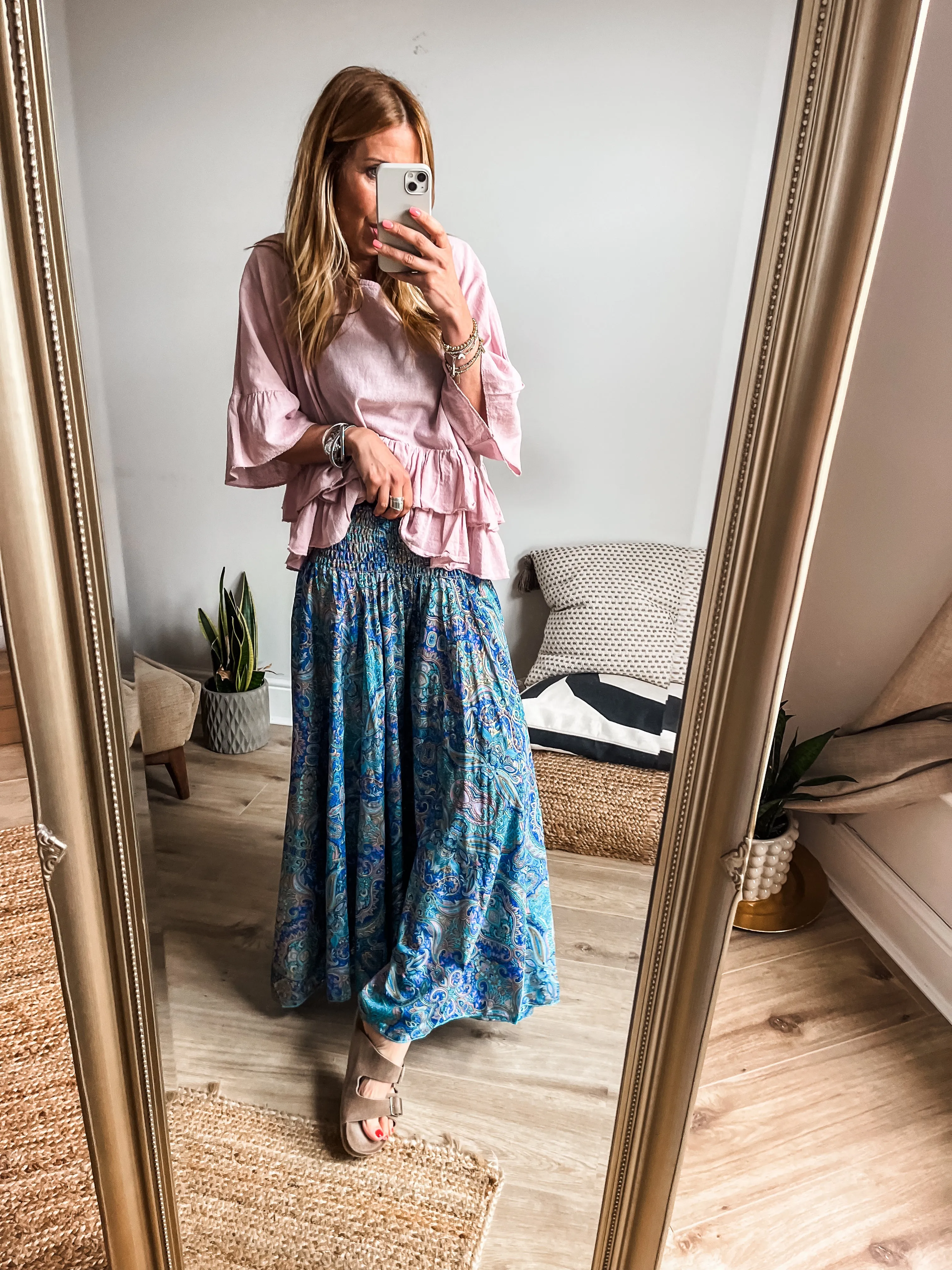 Boho Print Palazzo Pants