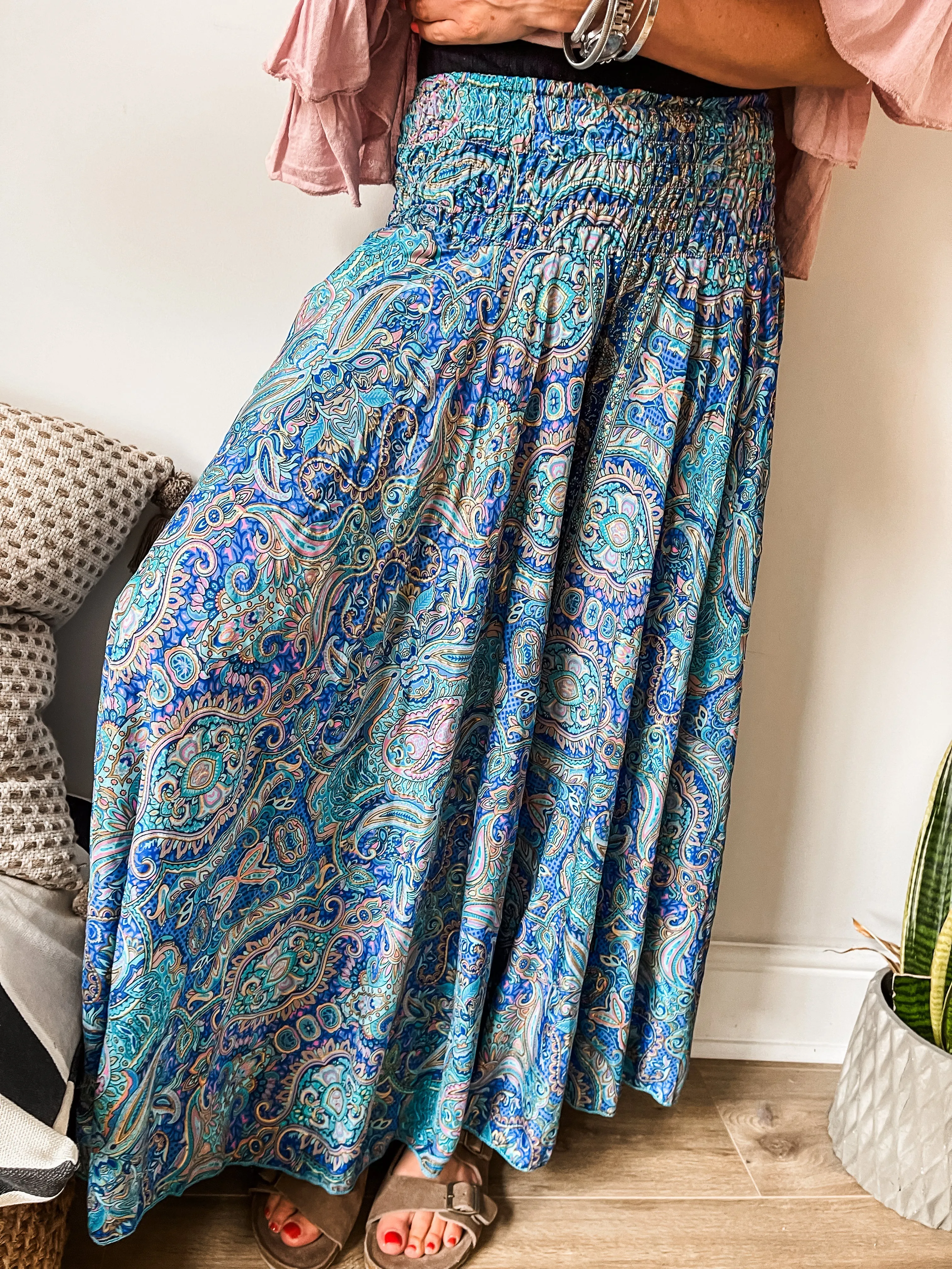 Boho Print Palazzo Pants