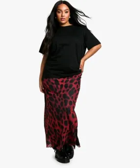 boohoo Womens Plus Printed Mesh Maxi Skirt