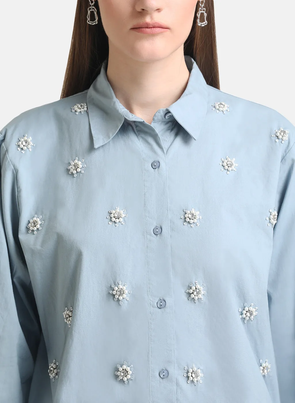 Boxy Shirt With Embellishment