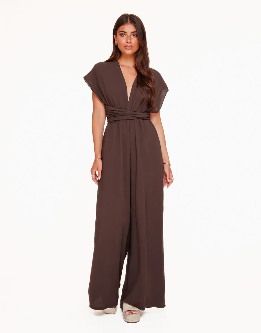 Bruine Halter - Jumpsuit