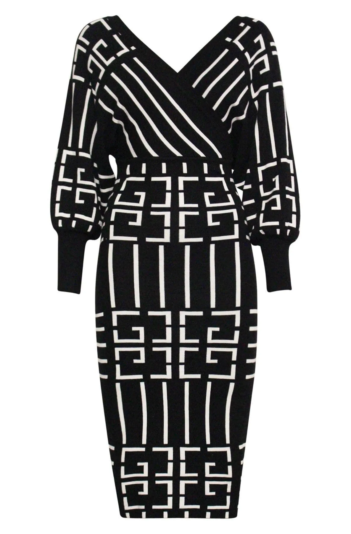 Cassandra  Patterned Midi Dress