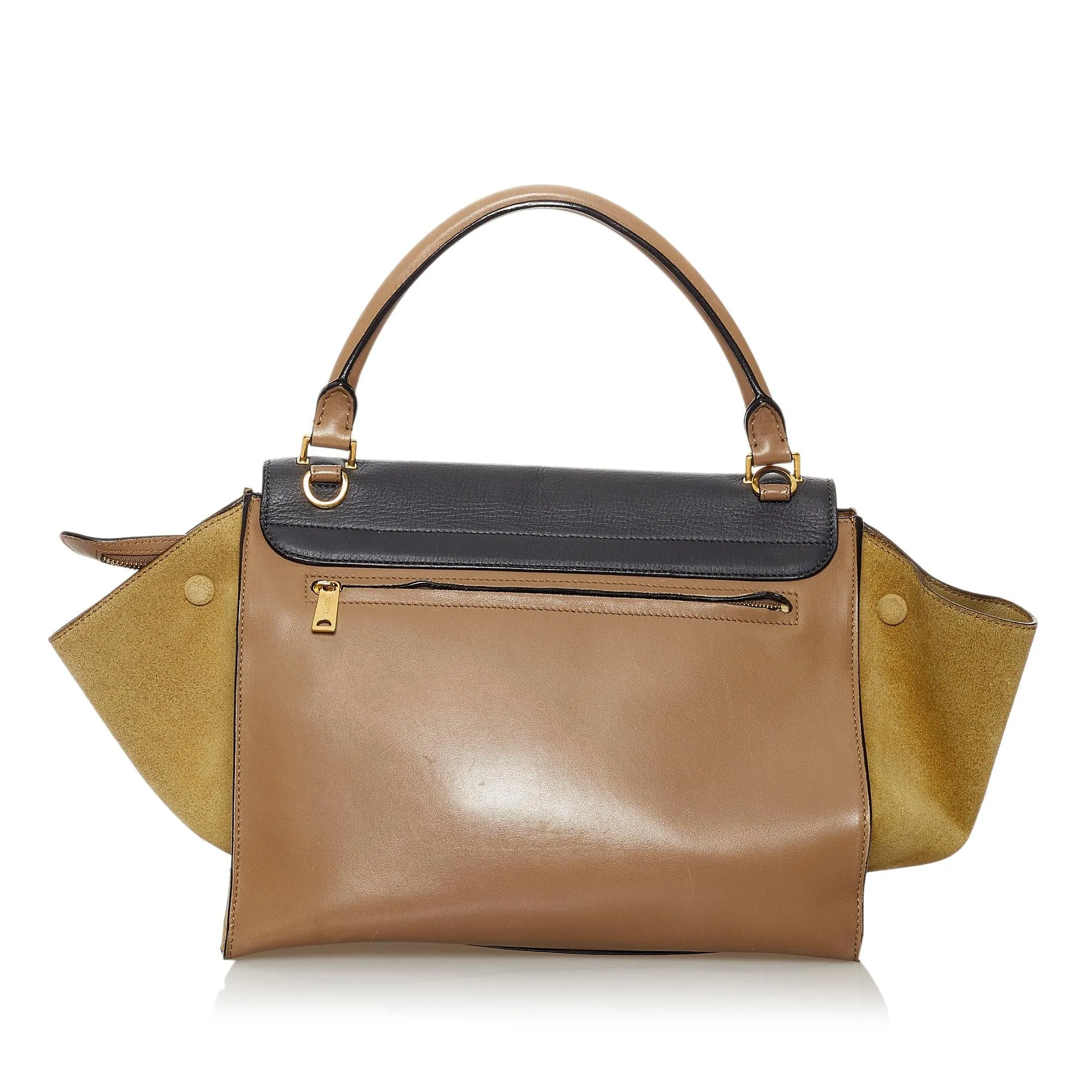 Celine Trapeze Leather Satchel (SHG-31483)