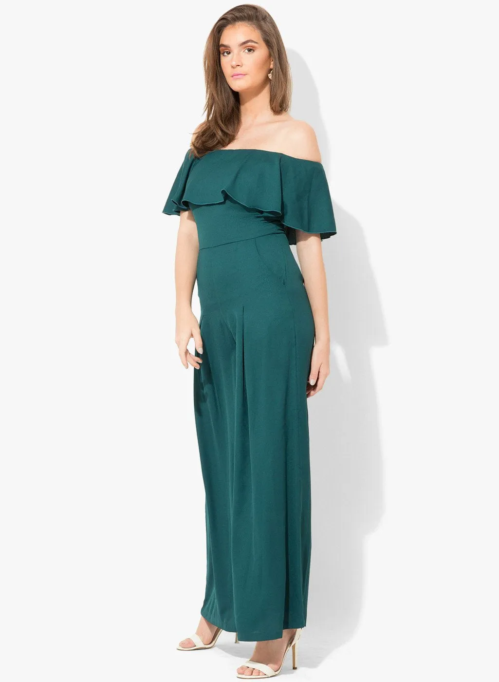 Claire Off Shoulder Ruffle Jumpsuit