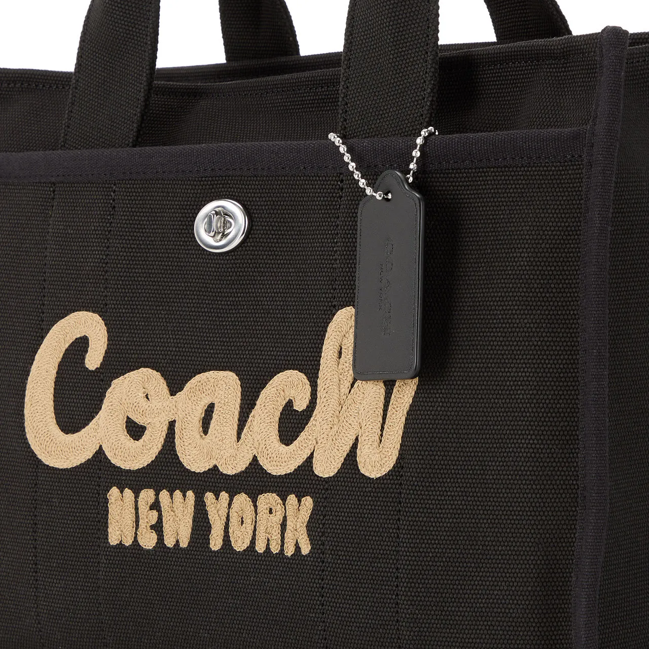 COACH Cargo Canvas Logo Tote Bag - Black