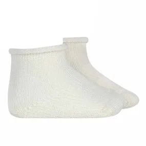 Condor Baby Perle Socks With Rolled Cuff Cream