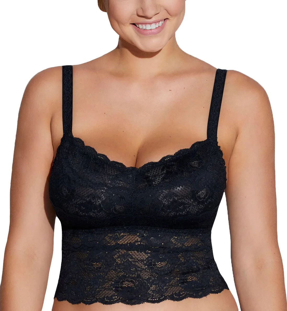 Cosabella Never Say Never CURVY Shortie Cropped Cami (NEVER1874) - Black