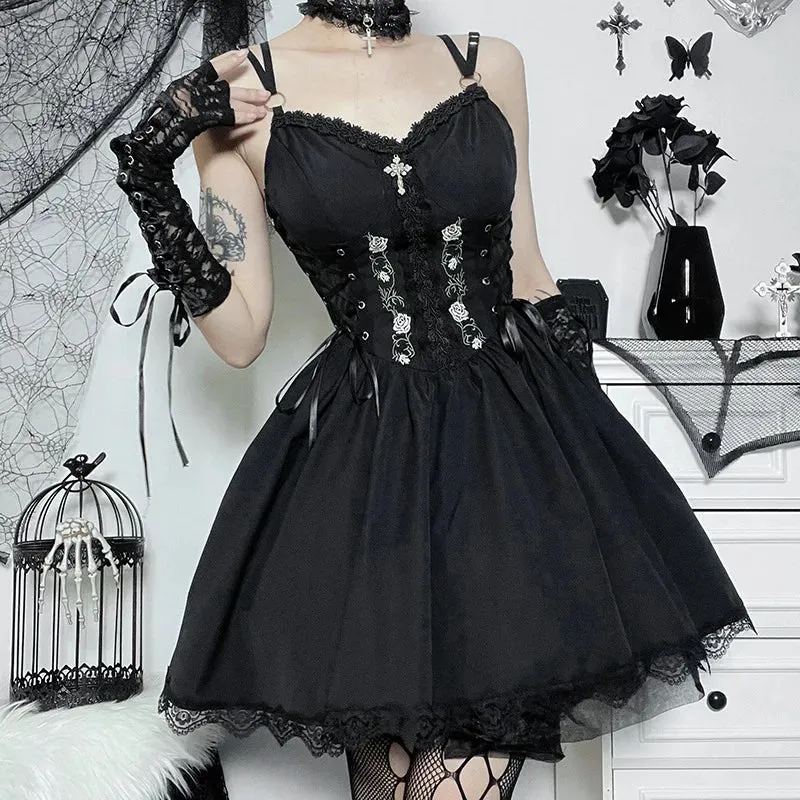 Dark Gothic Aesthetic Bandage Corset Dress