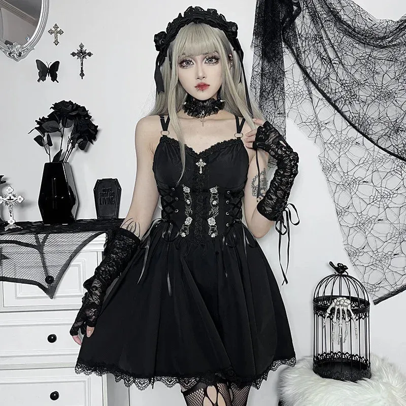 Dark Gothic Aesthetic Bandage Corset Dress