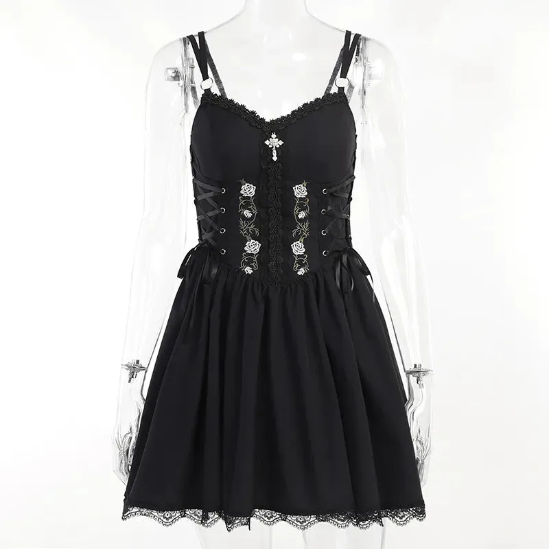 Dark Gothic Aesthetic Bandage Corset Dress