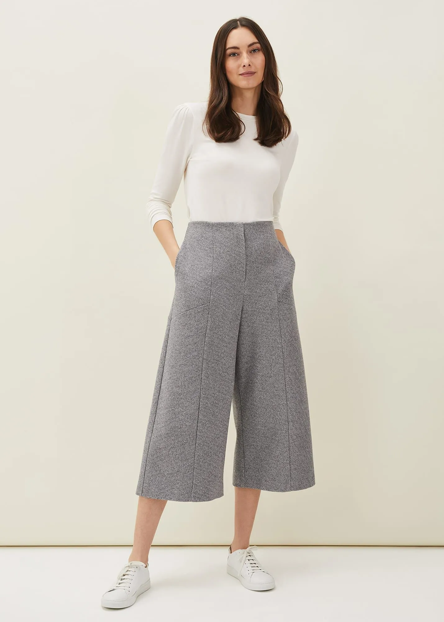 Diza Herringbone Culottes