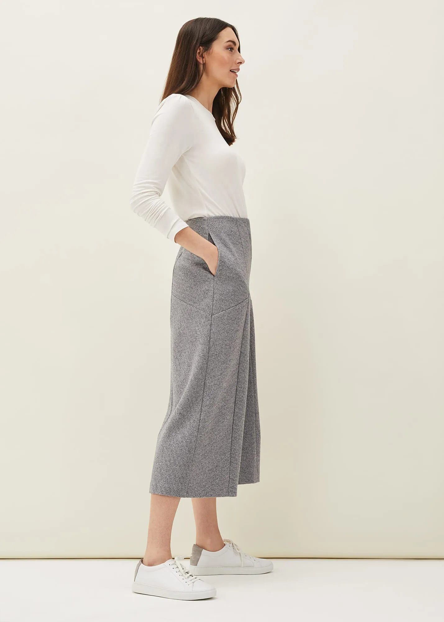 Diza Herringbone Culottes