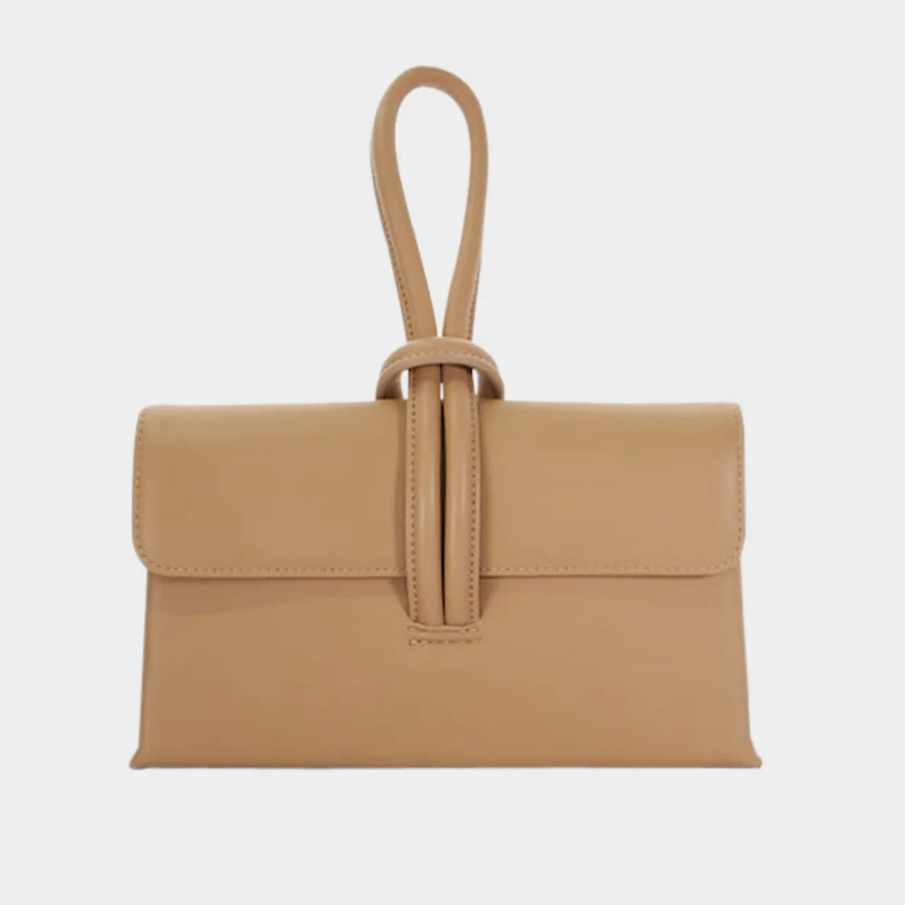 DUNE LONDON Brynie Loop Clutch Bag - Camel