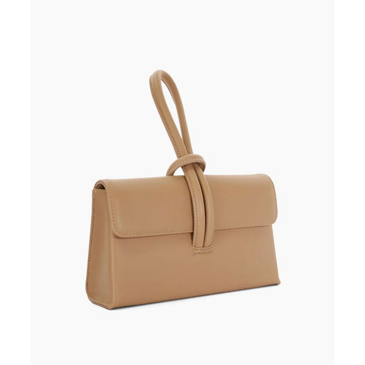 DUNE LONDON Brynie Loop Clutch Bag - Camel