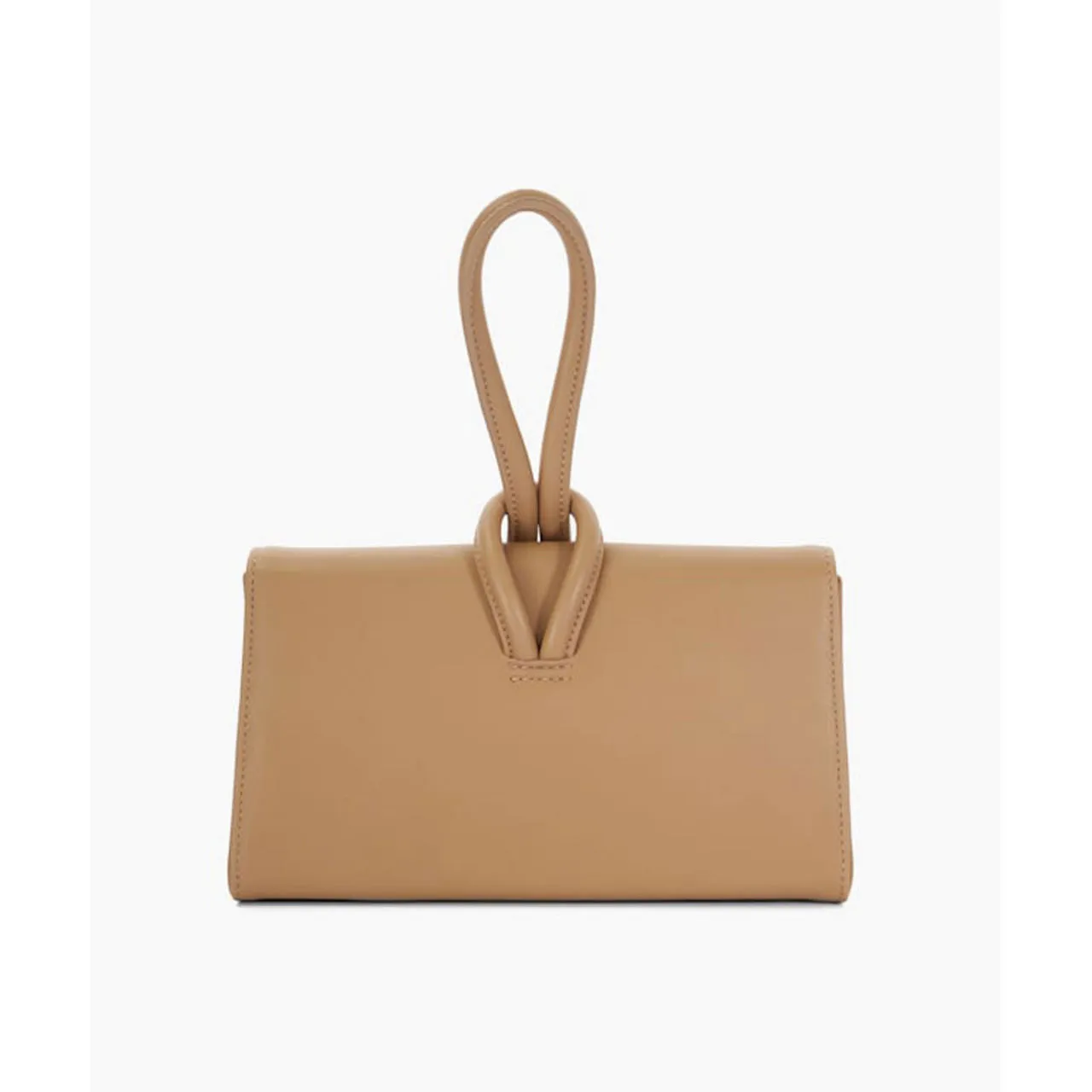 DUNE LONDON Brynie Loop Clutch Bag - Camel