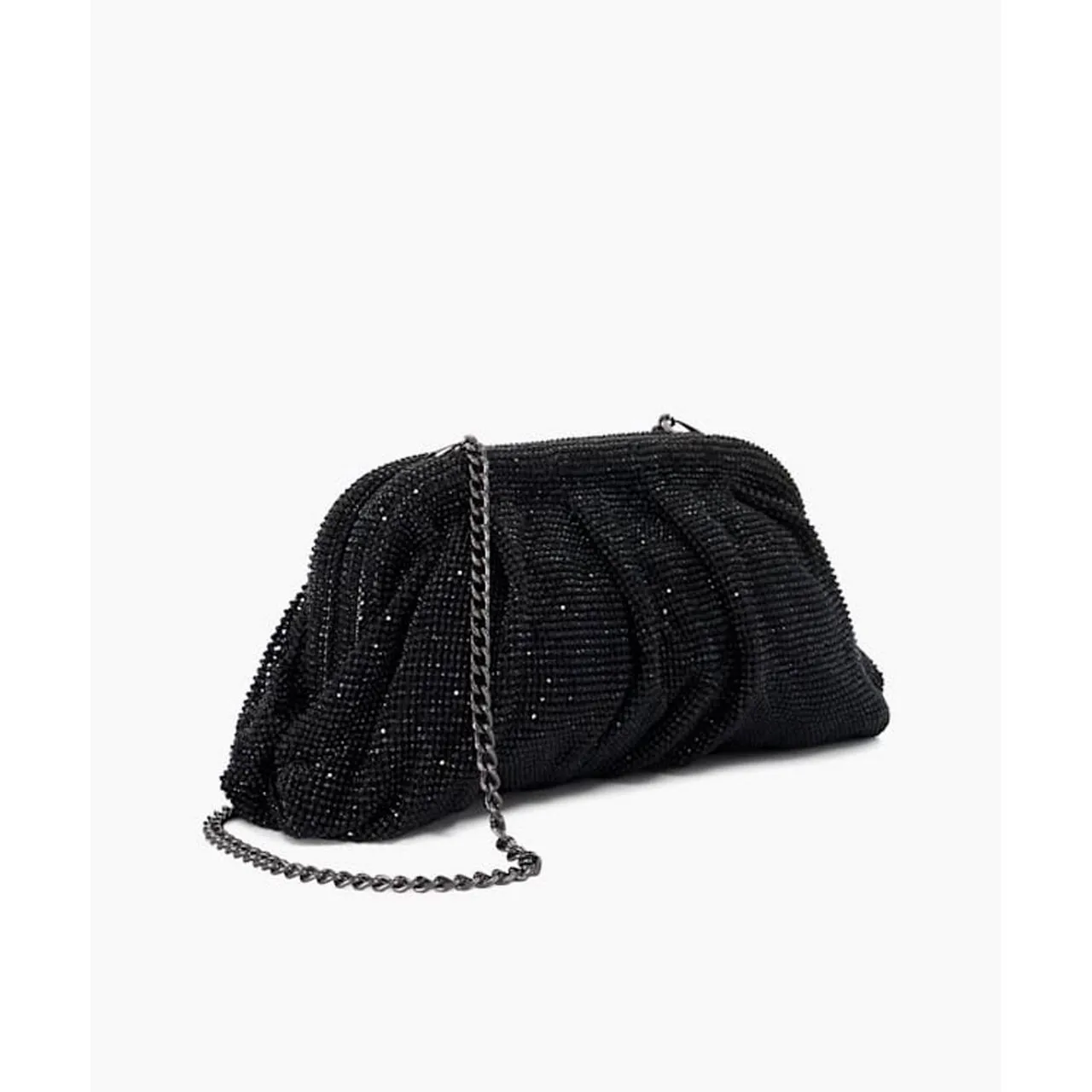 DUNE LONDON Elegant Embellished Mesh Clutch - Black