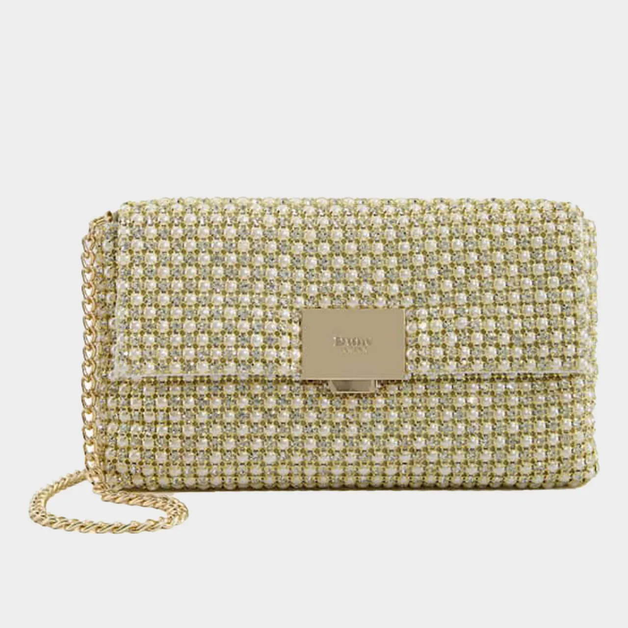 DUNE LONDON Evanders Embellished Clutch Bag - Ivory