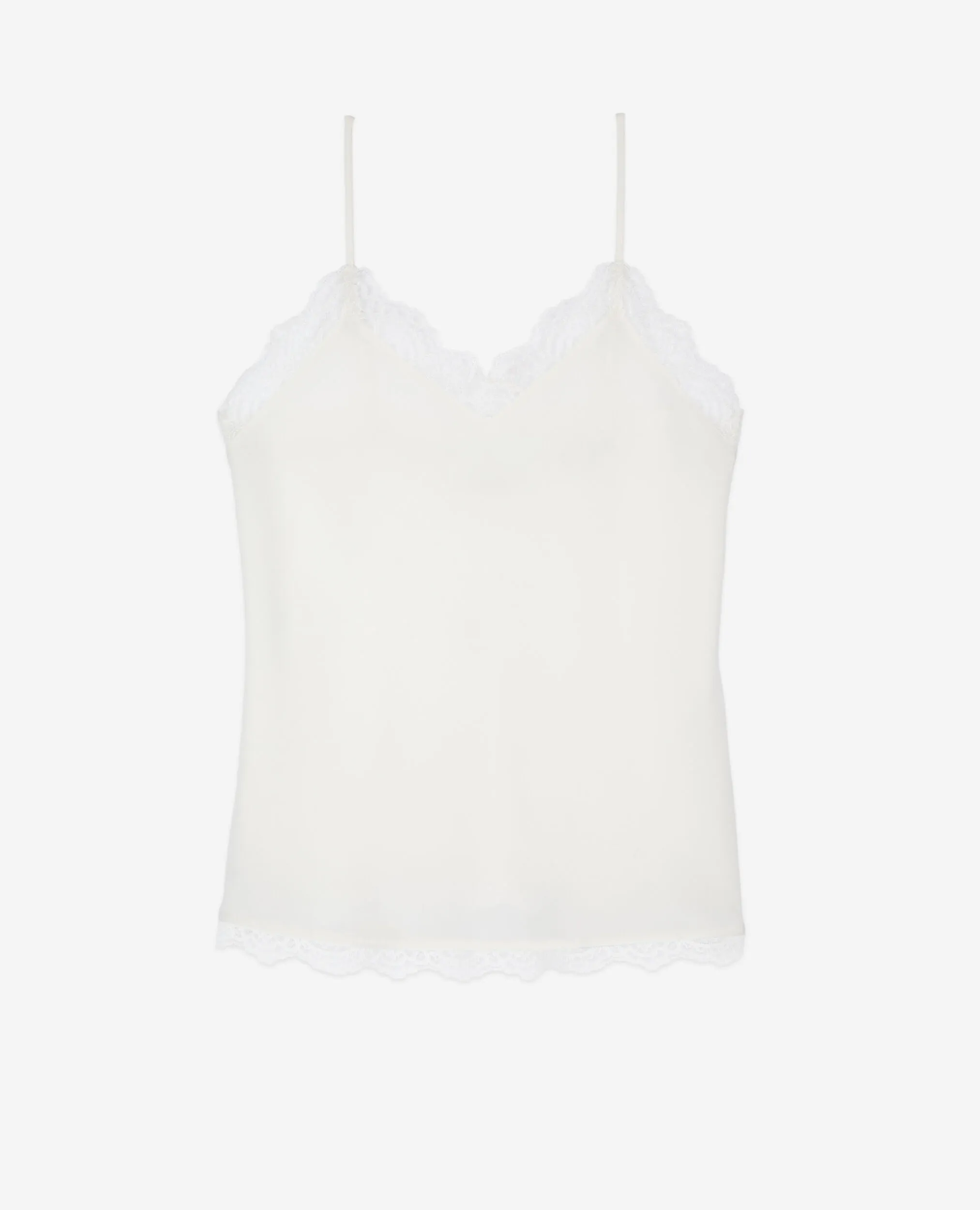 Ecru silk camisole