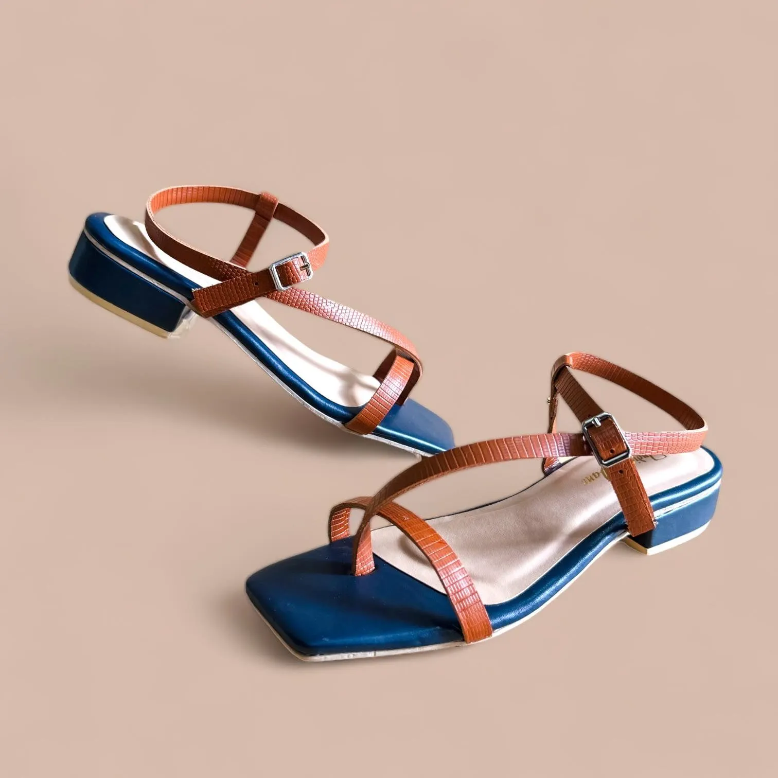 ELLERY Two Tone Strappy 1 Heels Sandals