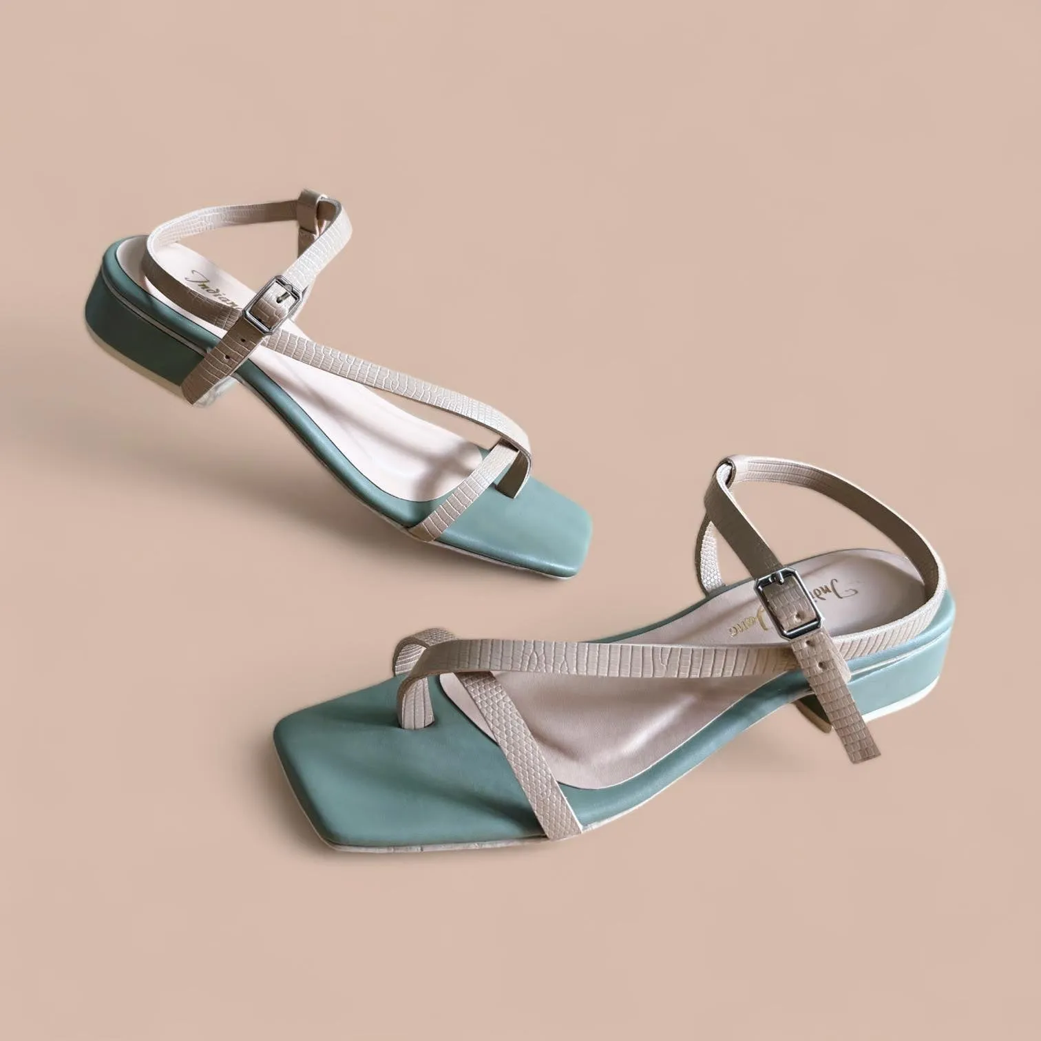 ELLERY Two Tone Strappy 1 Heels Sandals