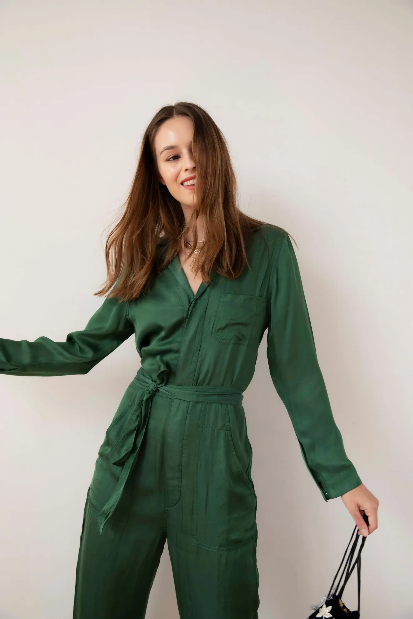 Guadalupe Lydia Jumpsuit in Green