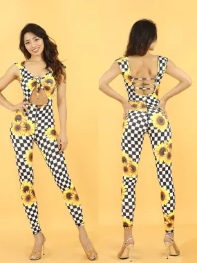 La Fitwear Jumpsuit Tie Up Sunflower