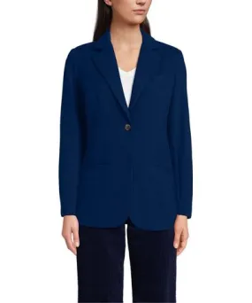 Lands' End Women's Brushed Ponte Traditional Blazer