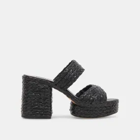 LATOYA HEELS BLACK RAFFIA– Dolce Vita 6952241201218