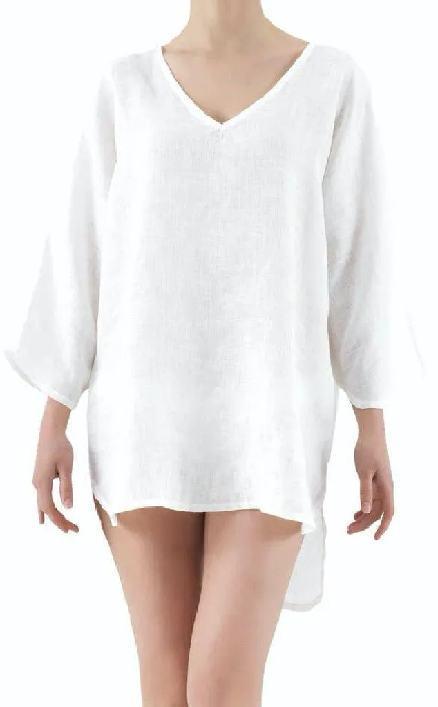 Lexi Linen Resort Mini Tunic Dress