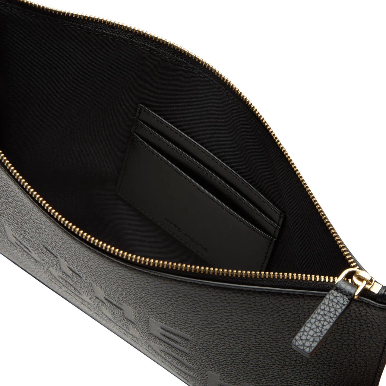 MARC JACOBS The Large Leather Clutch Bag - Black