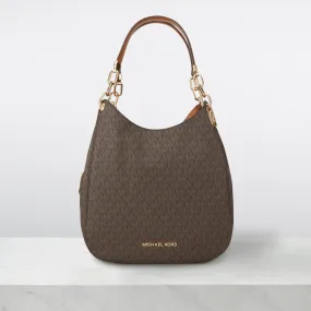 MICHAEL MICHAEL KORS Lillie Large Chain Tote - Brown Acorn