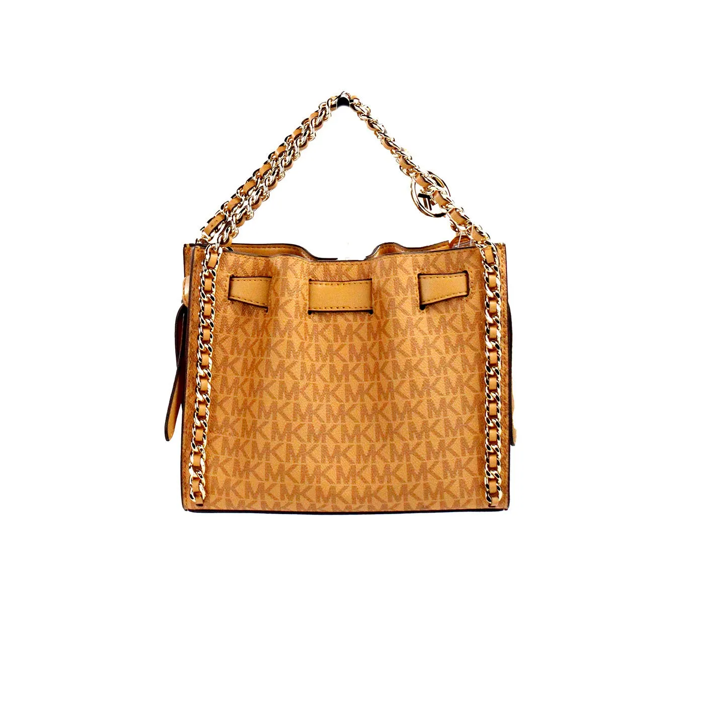 Mina Small Belted Cider Signature PVC Chain Inlay Crossbody Bag