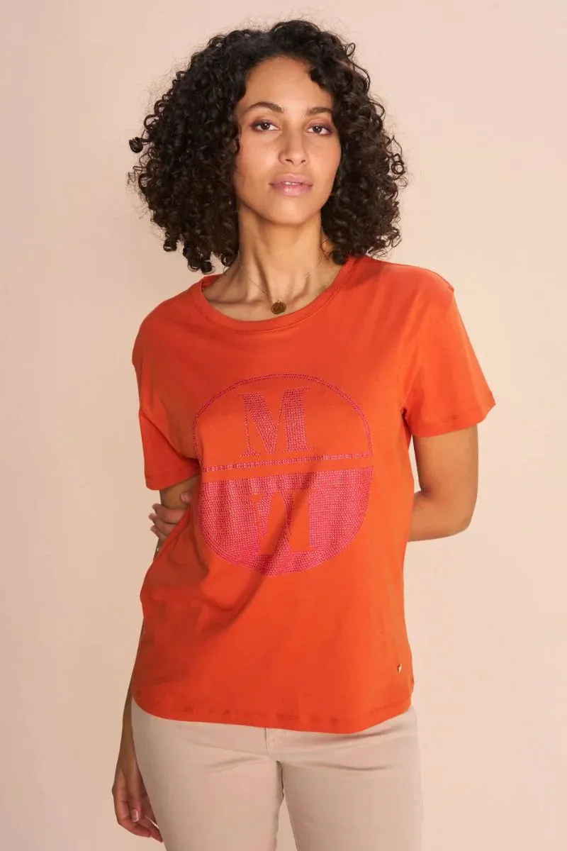 Mos Mosh - Vicci O-SS Tee Burnt Ochre