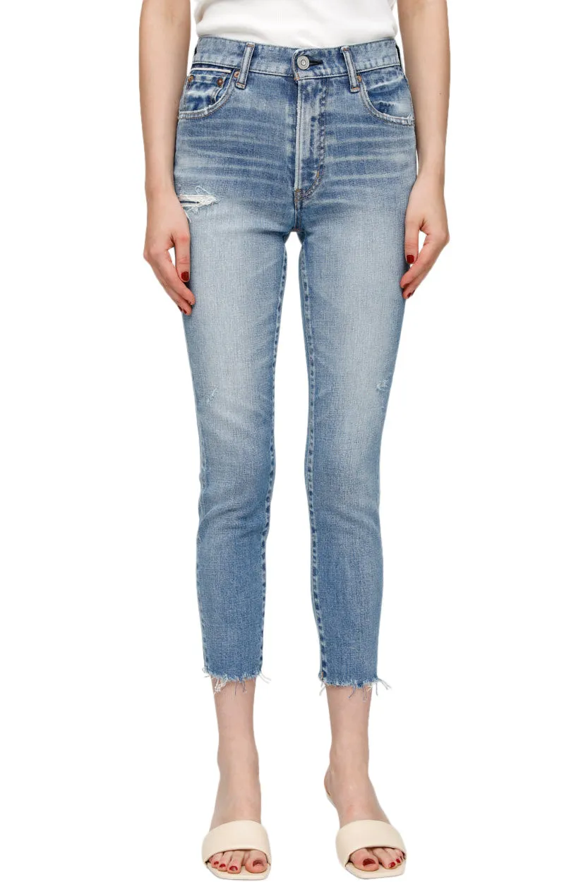 Moussy Denim Hammond High Rise Skinny Jean in Light Blue