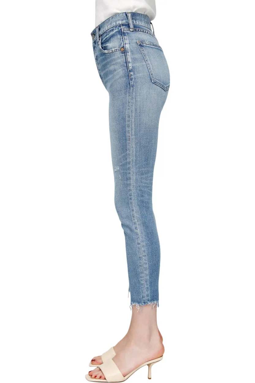 Moussy Denim Hammond High Rise Skinny Jean in Light Blue