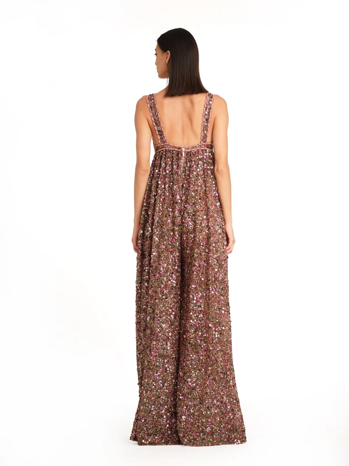 Multi Colour Sequin Embroidered Jumpsuit