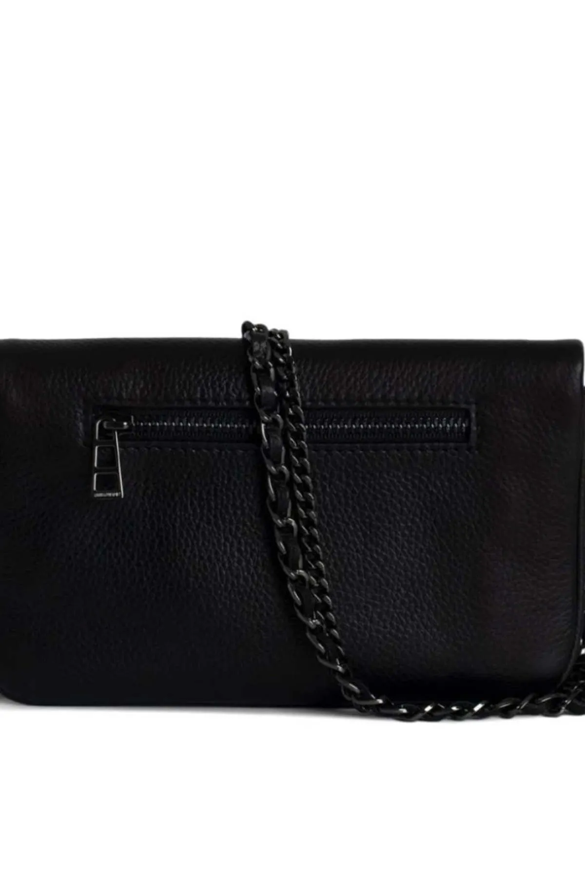 Nano Wings Grained Leather Clutch - Rock